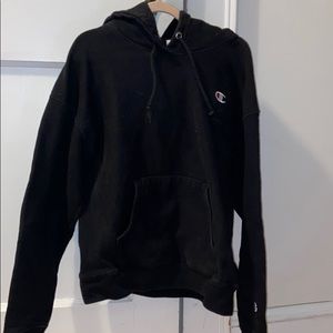 Black Reverse Weave Champion Hoodie